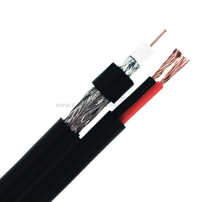 RG6/U 2C 18AWG Figure 8 Low Return Loss 75Ohm RG6 Coaxial Cable with 2c Power for CCTV Camera Communication Cable