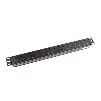 1U 8 way Cabinet PDU with 250V, 13A UK
