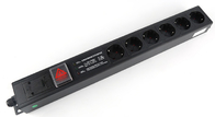 Horizontal Or Vertical Install Type 1.5U 6 Way Cabinet PDU With 3D Light 250V 16A