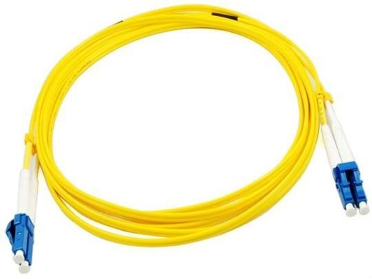 LC to LC Singlemode 9/125 μm Duplex Fiber Optic Patch Cord with Riser PVC Jacket