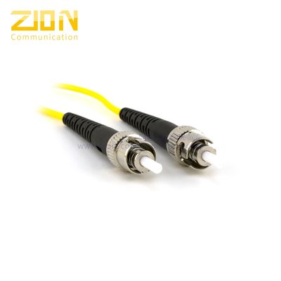 ST to ST Simplex 9/125 μm Singlemode Fiber Optic Patch Cord with Yellow PVC Jacket