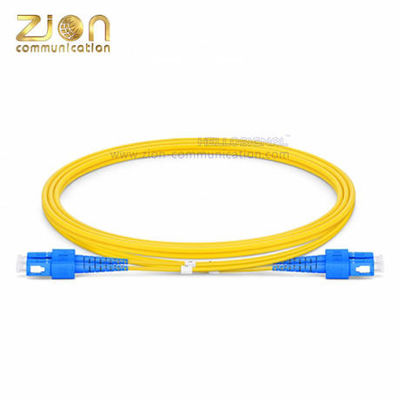 SC UPC Duplex G.652.D Single Mode PVC 2.0mm Fiber Optic Patch Cord FOPC for High-Speed Data Transmission
