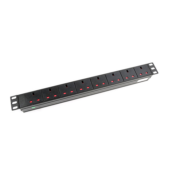 1U 8 way Cabinet PDU with 250V, 13A UK
