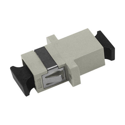 SC MM SX Fiber Optic Adapter with Flange and Ceramic or Metal Sleeve for ≤ 0.2dB Alternating Loss and Wide Operating Temperature