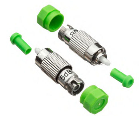 FC APC Female to FC APC Male Plug-In Fixed Fiber Optical Attenuator with 1-25dB Attenuation