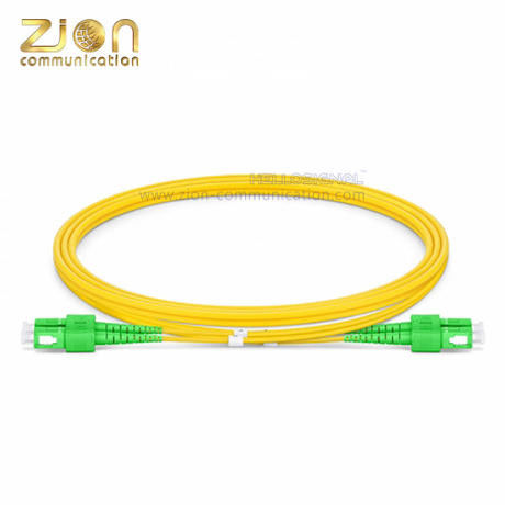 SC APC to SC APC Duplex G.652.D Single Mode PVC Jacket Fiber Optic Patch Cord (FOPC)