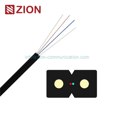 Tipe Datar FTTH Self-Support Single Mode 1 2 4 Core Drop Cable 2.0x3.0 LSZH