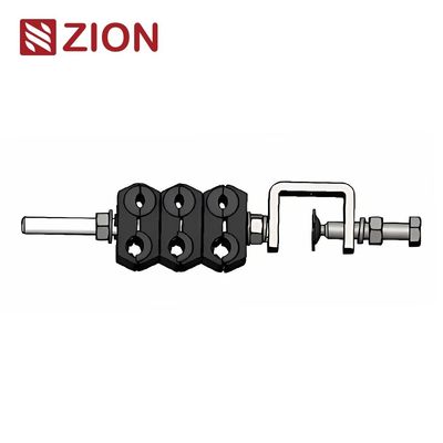 Baja tahan karat 304 Feeder Cable Clamp 6 Way adss kabel fittings