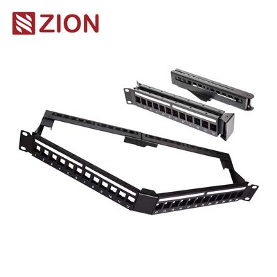 Panel Patch Kosong Lipat Tanpa Pelindung 1U 24 Port